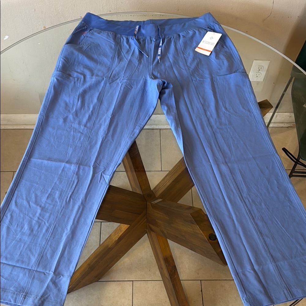 Med Couture XL Ceil Blue Scrub Pants Energy Collection